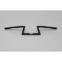 FEHLING Handlebars Z-bar, 1 inch, with notches, high, narrow, black