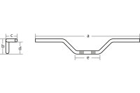 FEHLING touring handlebar, 7/8, 73 cm, chrome