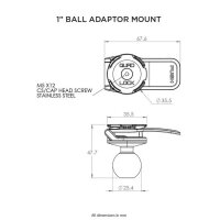 QUAD LOCK 1 inch ball adapter - RAM motorcycle mount