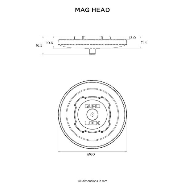 QUAD LOCK MAG standard mounting adapter - type C