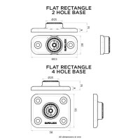 QUAD LOCK 360 4 Löcher Rechtecksockel