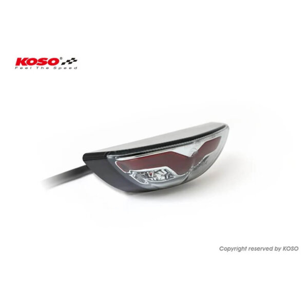 KOSO LED rear light GT-03, without bracket, tinted glass with red insert