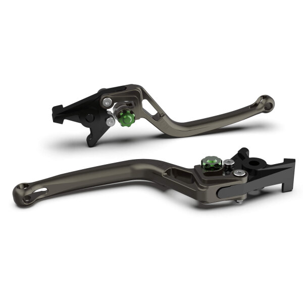 LSL Clutch lever BOW L79R, anthracite / green