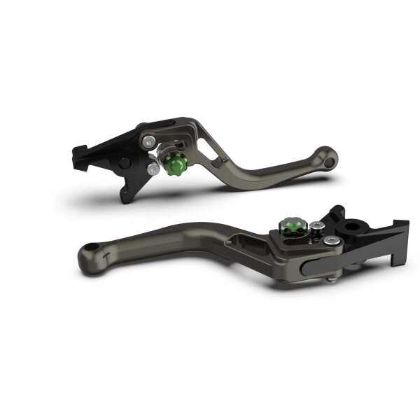 LSL Clutch lever BOW L02R, short, anthracite/green