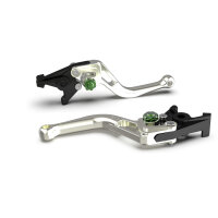 LSL Clutch lever BOW L02R, short, silver/green