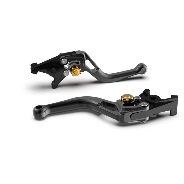 LSL Clutch lever BOW L02R, short, black/gold