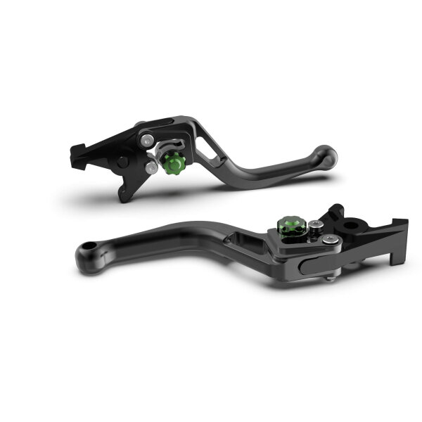 LSL Clutch lever BOW L02R, short, black/green