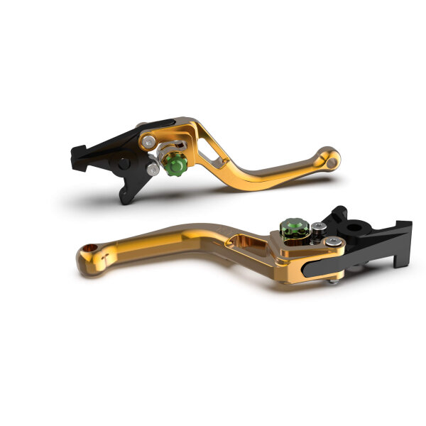 LSL Clutch lever BOW L03, short, gold/green