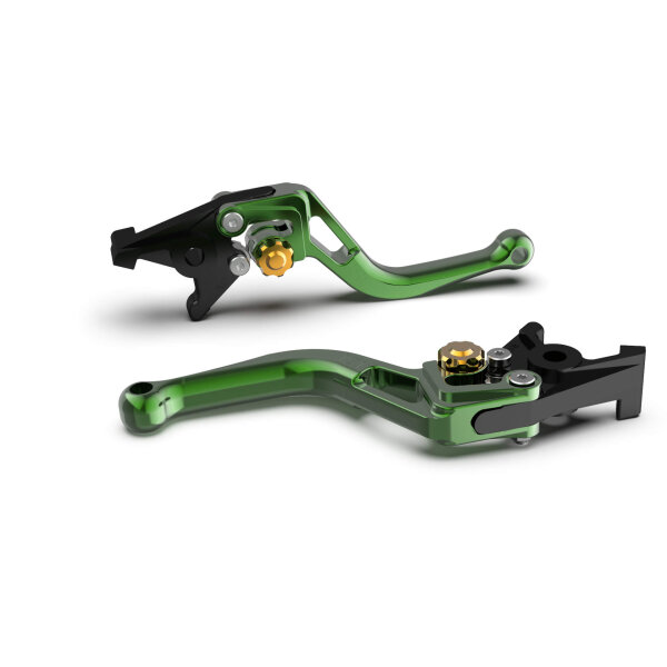 LSL Clutch lever BOW L08, short, green/gold