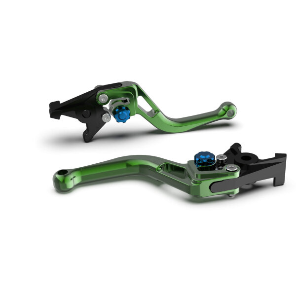 LSL Clutch lever BOW L09R, short, green/blue