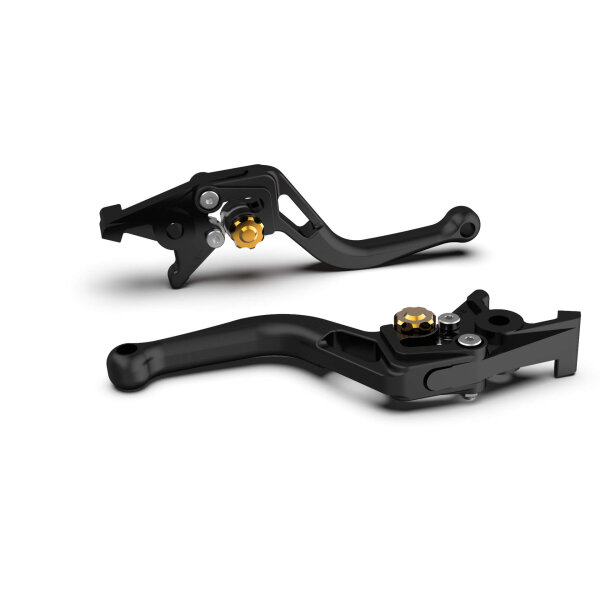 LSL Clutch lever BOW L09R, short, black pearl blasted/gold