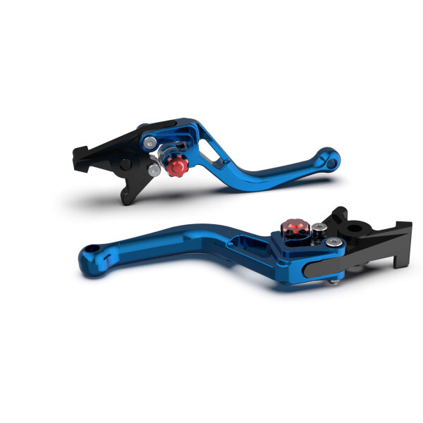 LSL Kupplungshebel BOW Brembo 16 RCS, L37R, kurz, blau/rot