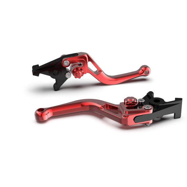 LSL Clutch lever BOW for Brembo 16 RCS, L37R, short, red/red