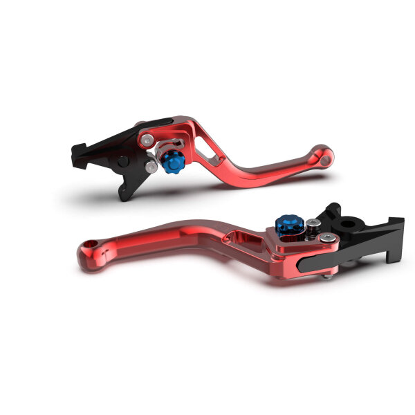 LSL Clutch lever BOW L57R, short, red/blue