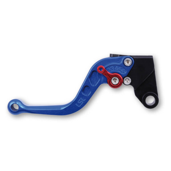 LSL Clutch lever Classic L02R, blue/red, short