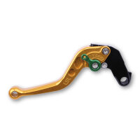 LSL Clutch lever Classic L02R, gold/green, short