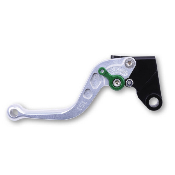 LSL Clutch lever Classic L03, silver/green, short