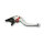 LSL Clutch lever Classic L03, silver/red, short