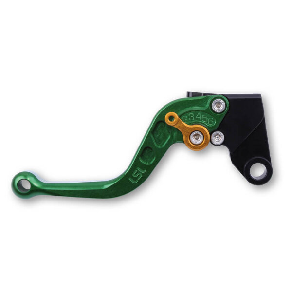 LSL Clutch lever Classic L09R, green/gold, short