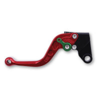 LSL Clutch lever Classic L23R, red/green, short