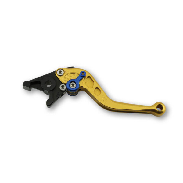 LSL Clutch lever Classic L49R, gold/blue, short