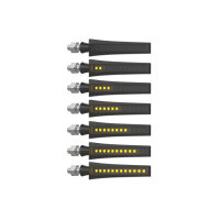 HIGHSIDER LED Sequenz-Blinker STS 1, schwarzes 2C Gehäuse, getöntes Glas.