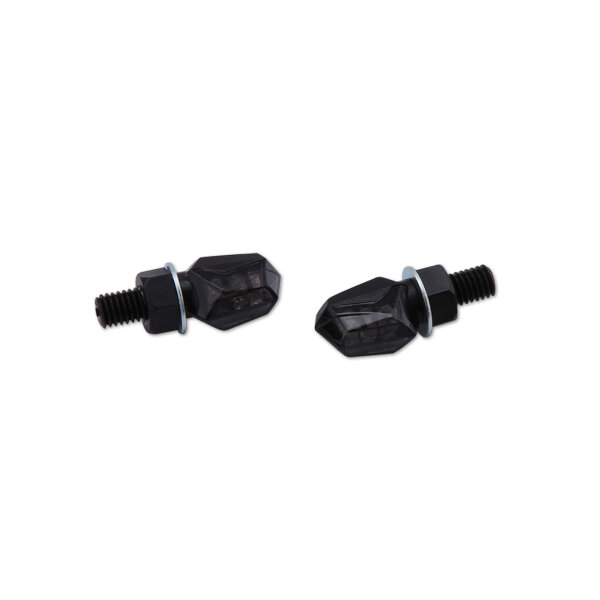 SHIN YO LED indicators TINY, black, tinted glass