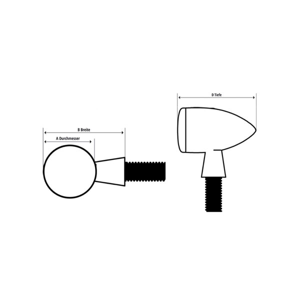 SHIN YO SMD Einbaublinker SHORTY 2 PRO, vertikalen und horizontalen Einbau, klares Glas, Paar.