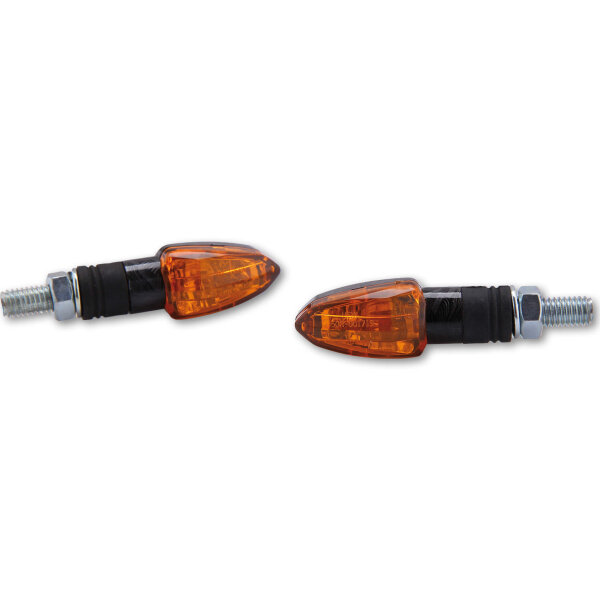 SHIN YO Halogen Blinker LIZZARD, Carbon Look, gelbes Glas, 12V/6W