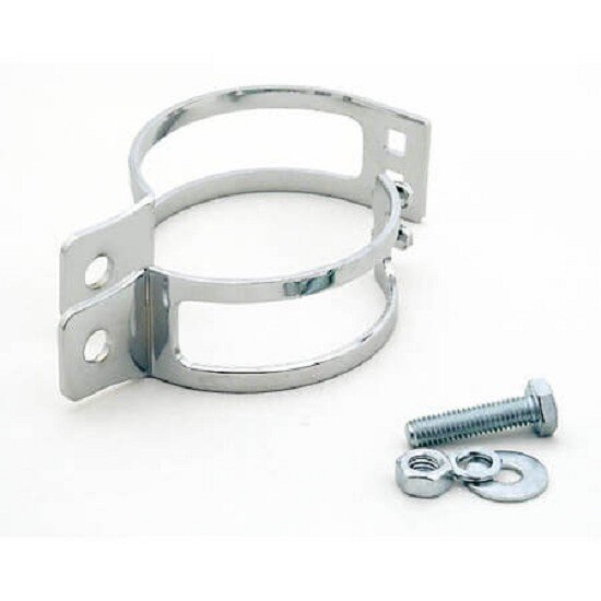 SHIN YO Turn signal clamp, two-piece, chrome-plated, pipe fixing 55-58mm