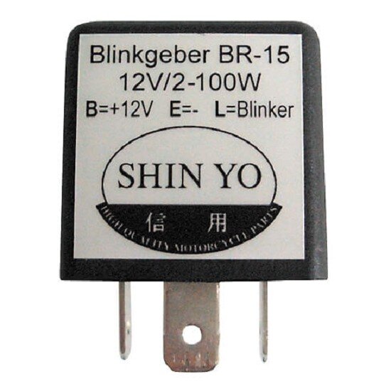 SHIN YO Flasher relay SY-02, 3-pole, 12 VDC, 1-100 Watt