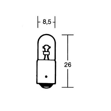 T4W incandescent lamp 12V 4W BA9S