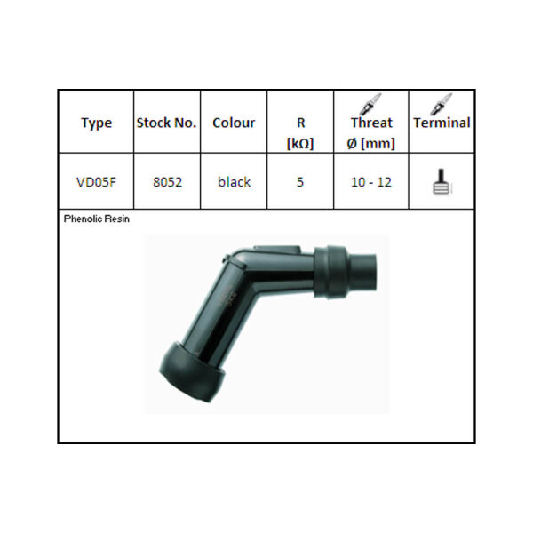 NGK Kerzenstecker VD-05 F, 12 mm Kerze, 120?