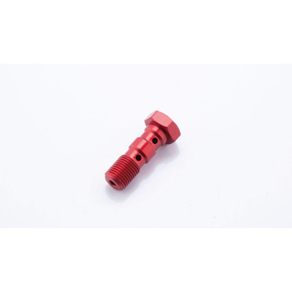 LSL Aluminium double banjo bolt M10x1.00, red