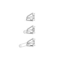 HIGHSIDER CNC Alu Lampenhalter Set EXTEND Ø 35-37 mm, längenverstellbar, schwarz