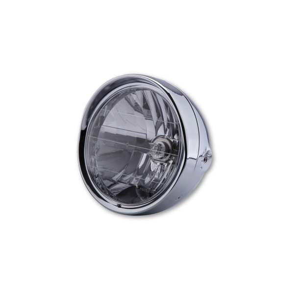 SHIN YO 6 1/2 Cruiser chrome headlight with shade