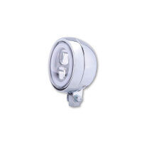 HIGHSIDER LED spotlight FLAT TYP 9 with parking light ring, chrome, lower mounting