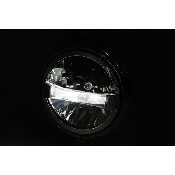 HIGHSIDER HIGHSIDER 7 inch LED spotlight YUMA 2 TYP 4 with TFL, chrome