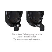 HIGHSIDER 7 Zoll LED-Hauptscheinwerfer FRAME-R1 Typ 3, schwarz, untere Befestigung