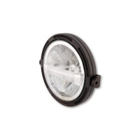 HIGHSIDER 7 Zoll LED-Hauptscheinwerfer FRAME-R1 Typ 4, schwarz, seitliche Befestigung