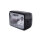 ECIE Rectangular headlight, side mounting, H4 12V 60/55W, ABS, black