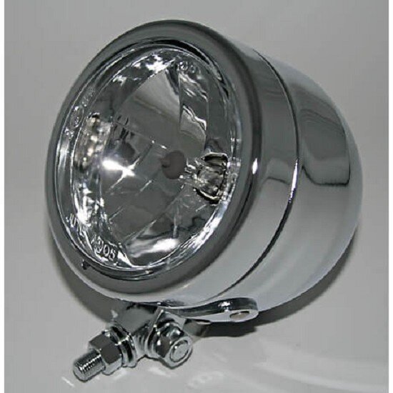 SHIN YO Headlight, low beam H7, chrome, 90mm