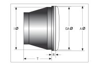 SHIN YO Fernscheinwerfereinsatz mit Standlicht, Metall, 90mm H 4 Birne, gepr. Glas