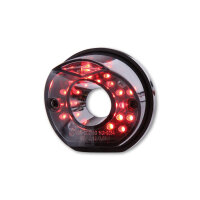 SHIN YO LED taillight MADISON, black round base plate, tinted glass