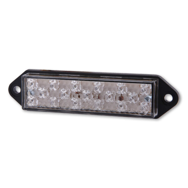 SHIN YO LED taillight, SUPERFLAT, clear glass, with fixing straps, E-approved