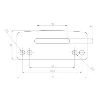 HIGHSIDER Mounting plate for various license plate lights