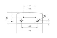 HIGHSIDER Mounting plate with LED licence plate light 256-064