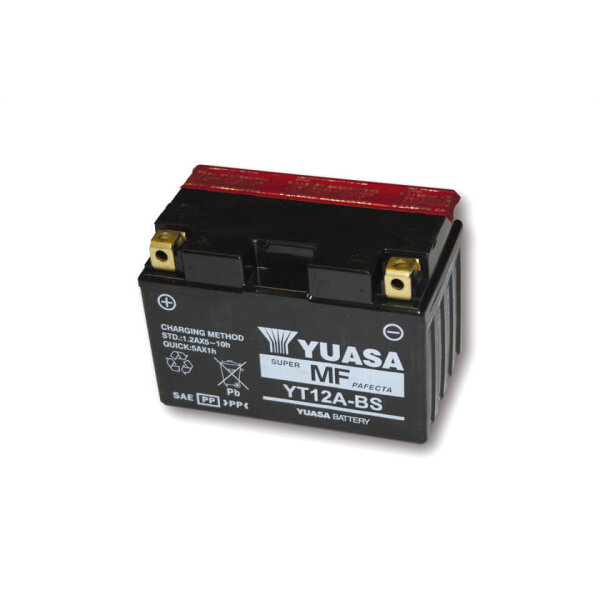 YUASA Battery YT 12A-BS maintenance free (AGM) incl. acid pack