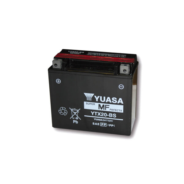 YUASA Battery YTX 20-BS maintenance-free (AGM) incl. acid pack