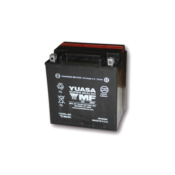 YUASA Batterie YIX 30L-BS wartungsfrei (AGM) inkl. Säurepack